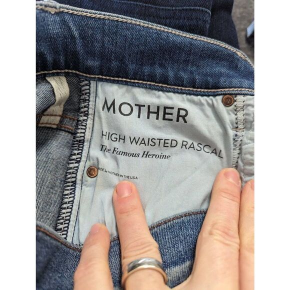 Mother High Waisted Rascal Jeans women's size 24 the famous heroine straight leg - Picture 8 of 10